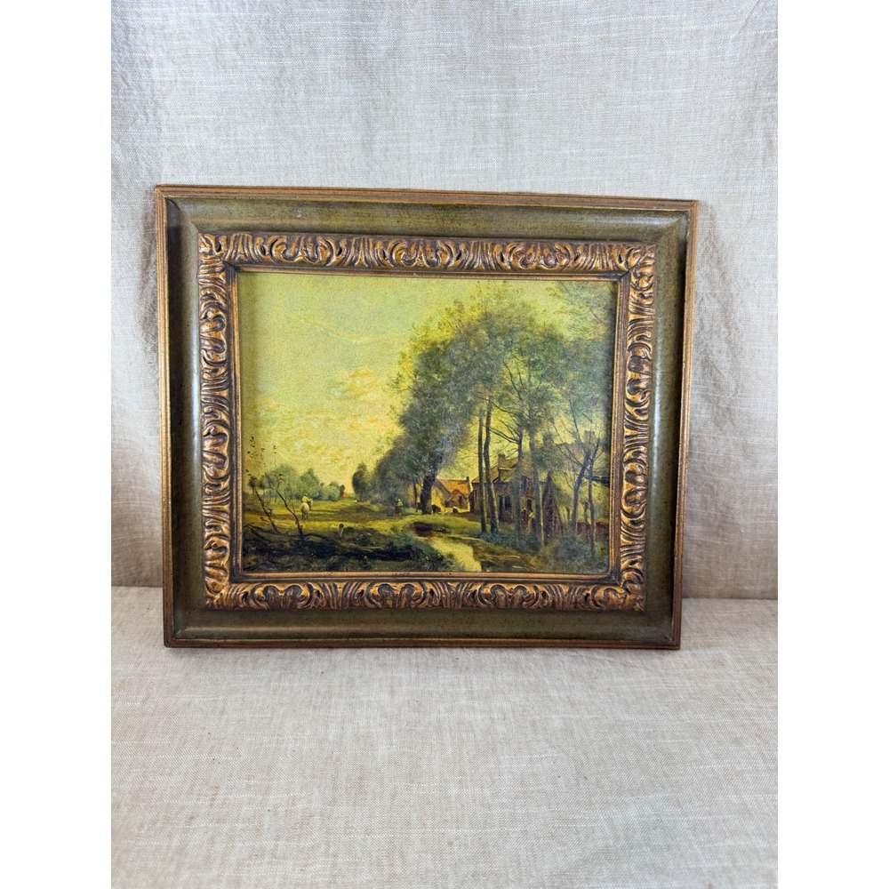 Artistic Accents Broyhill Premier Vintage Landscape Art Ornate Gold Frame 12x14